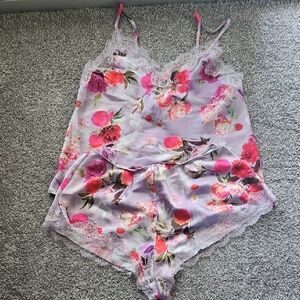 Victoria's Secret Pink Floral Chemise Set